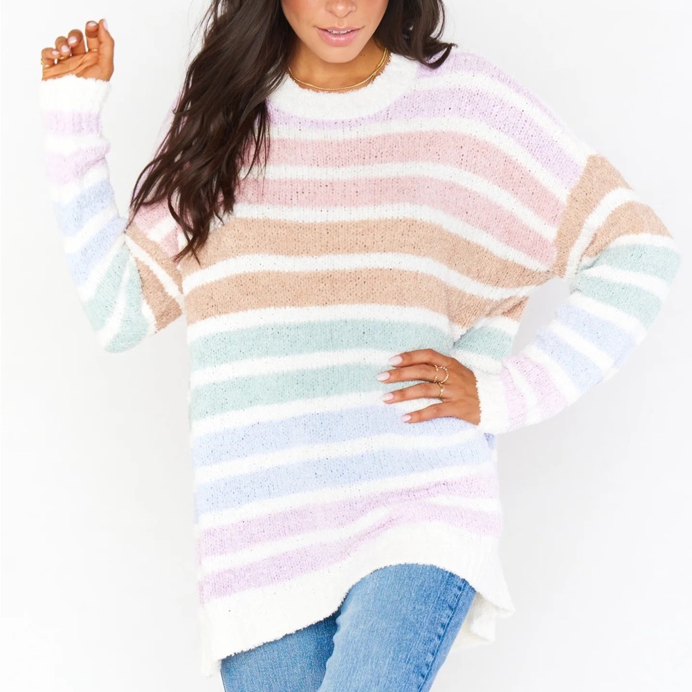 Show Me Your Mumu 💖 flurry sweater in powder stripe size s worn once no flaws